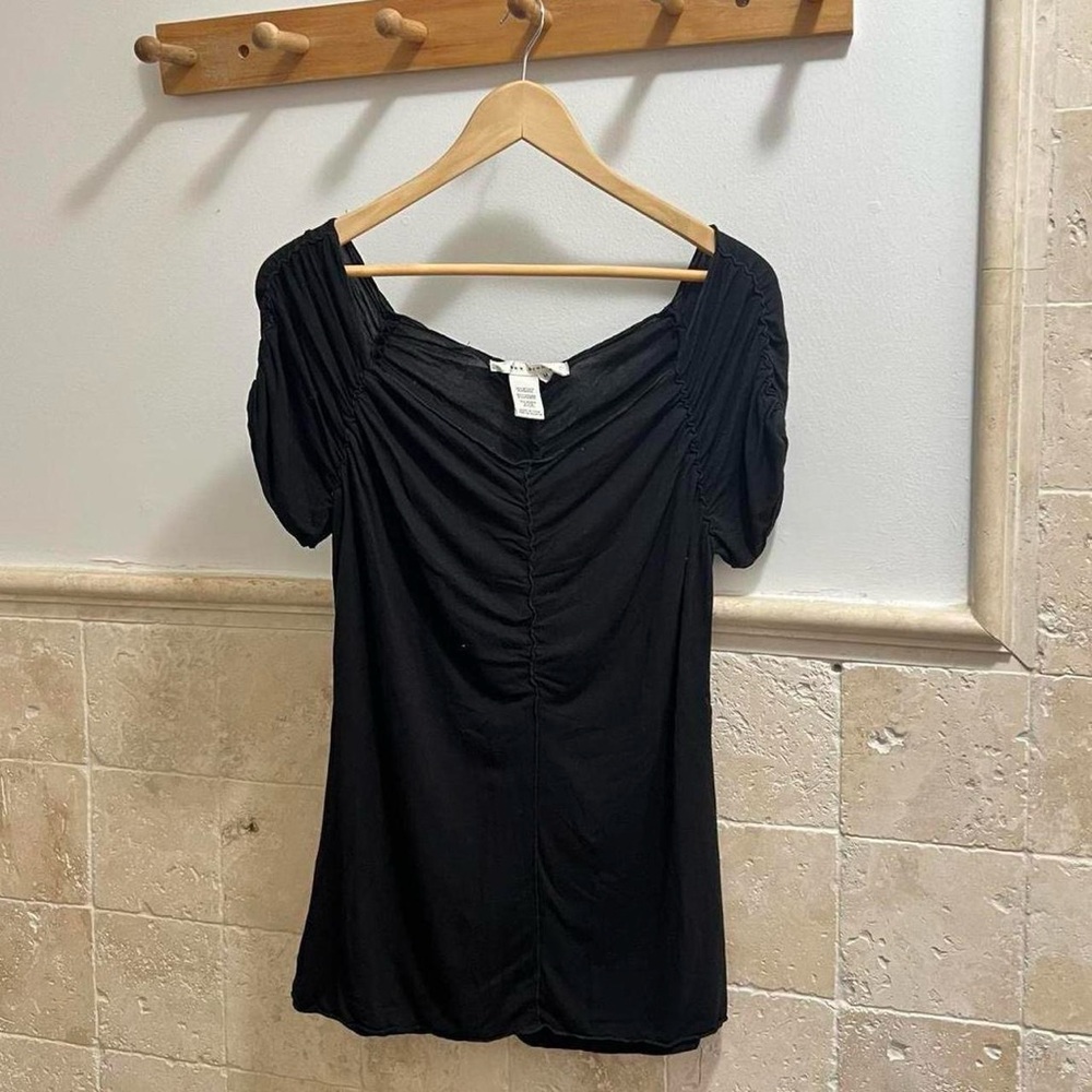 Black Ruched Top